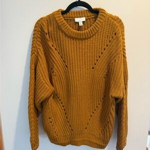 Topshop Mustard Cowl Neck Sweater